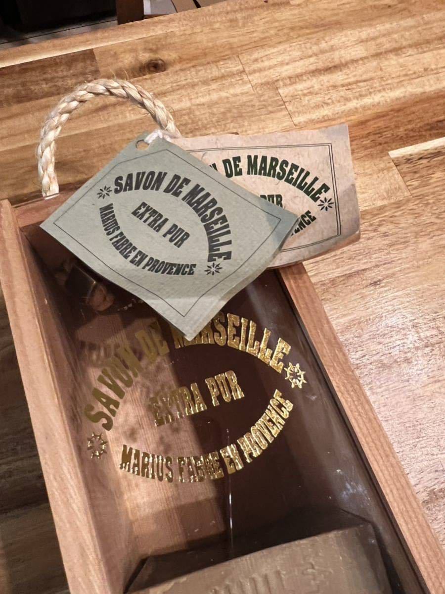 マルセイユ石鹸 ビッグバー Savon de Marseille BIG BAR 残量1.4kg 木箱付き_画像5