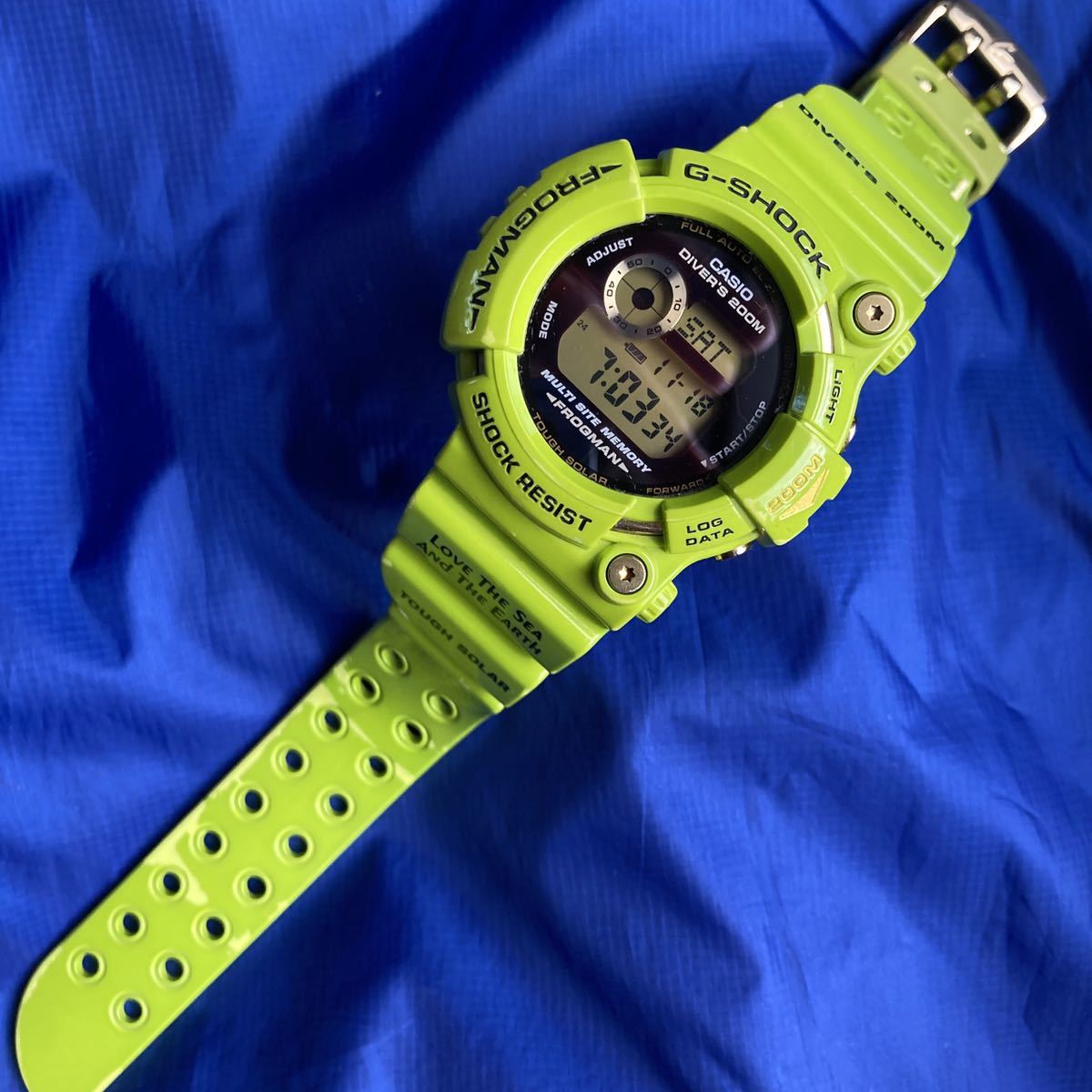 ★即決有★EL潜水蛙！雨蛙 FROGMAN G-SHOCK 雨蛙 フロッグマン Gショック LOVE THE SEA And THE EARTH GW-200F-3JR G-SHOCK カシオ腕時計_画像2