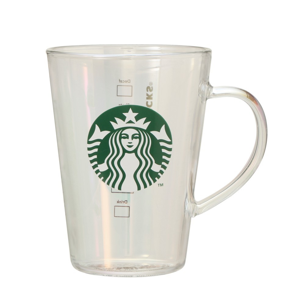 STARBUCKS スターバックス 耐熱 グラス ロゴ マグ ラスター 384ml 新品_画像1