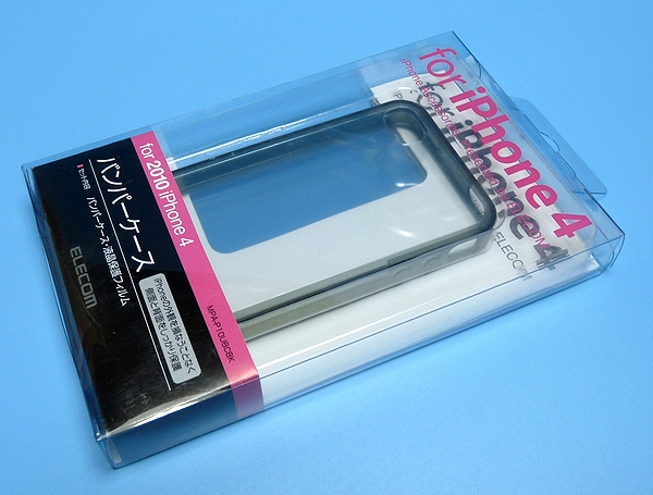 iPhone 4用バンパーケース&液晶保護フィルム◆ブラック×クリア◆背面部分（クリア色）ありバンパーケース◆_画像3