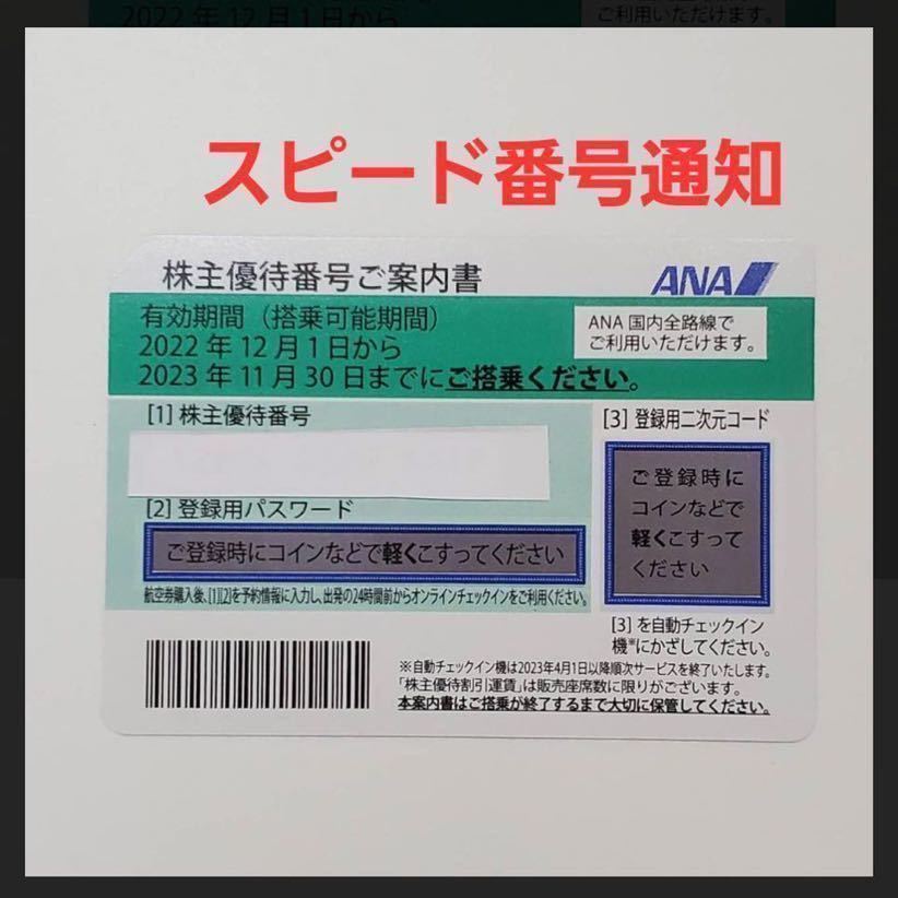 PayPayクレカ最速1分 即決 迅速対応コード番号通知 急ぎ 全日空 ANA 株主優待券 パスワード 1枚2枚3枚4枚5枚6枚7枚8枚ペイペイ2023年11月30_画像1