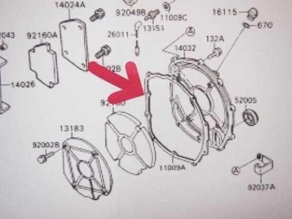 GPX750R クラッチ ガスケット ZX750-F1/2 ZX750F1 ZX750F2_画像3