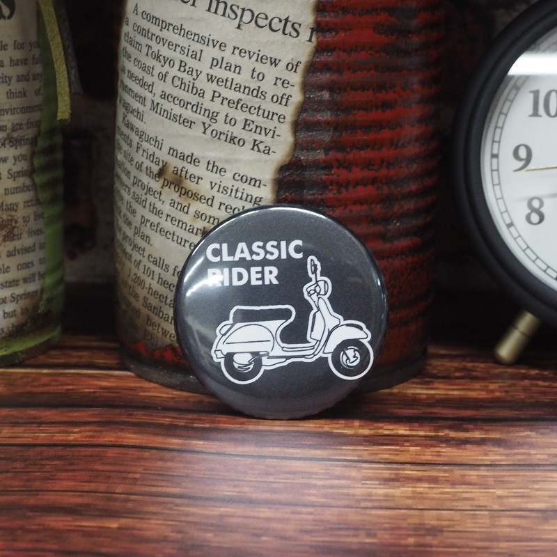 スクーターバッジ 44mm 缶バッジ scooter（黒C）キャップ 帽子 バックパック リュック vespa lambretta シンボル 缶バッチ_画像2