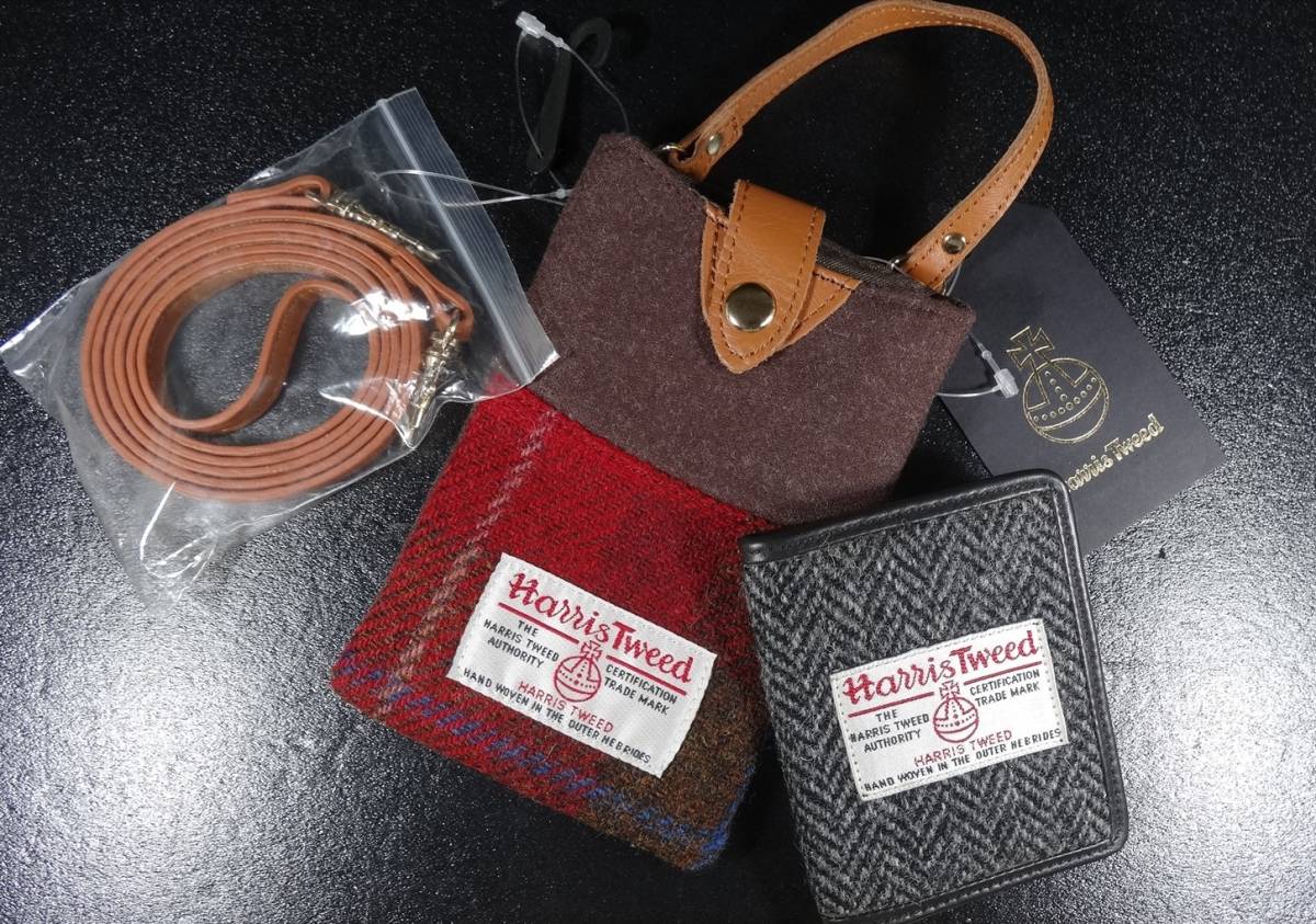 ★送料無料! PETER JAMES Harris Tweedカードケース + Harris Tweed 2WAY MULTI CASE(マルチケース)セット★_画像1