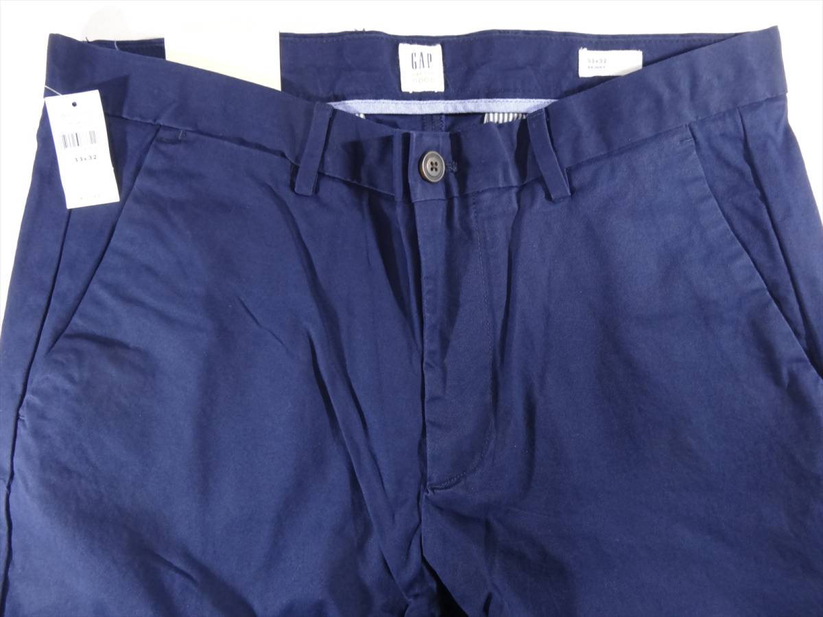 ★送料無料!!GAP(ギャップ) SKINNY OPENING STRETCH スラックス　33(83.4cm)×32(81.2cm)スキニー NAVY 新品未使用タグ付き★_画像3