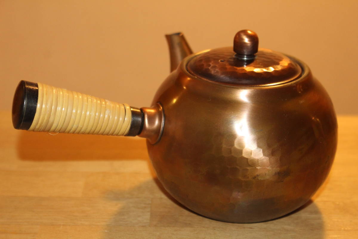 Yahoo!オークション - 未使用品 純銅製 開新堂 茶筒 急須 揃い 茶器セ