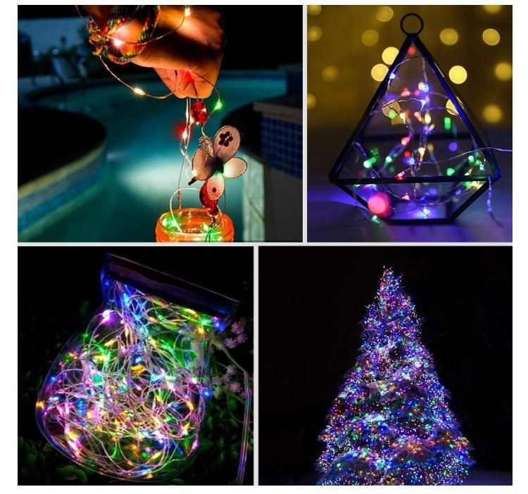 イルミネーションライト クリスマス  装飾 リモコン付 100球 10m   新年 誕生日 結婚式 学園祭8種類の点灯モード