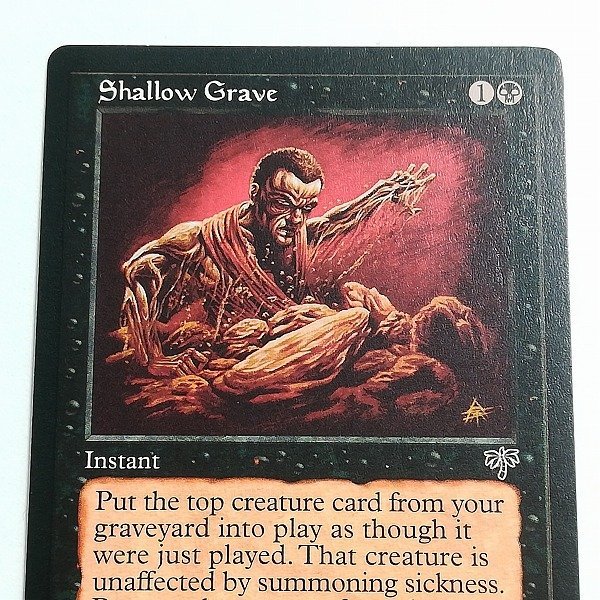 sB429o [人気] MTG 浅すぎる墓穴 Shallow Grave ミラージュ MIR 黒 R レア 英語版_画像6