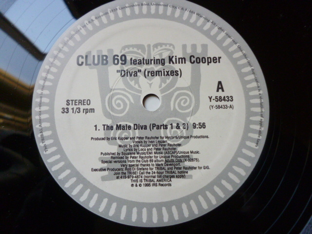 Club 69 ft. Kim Cooper / Diva Remixes シュリンク付 アップリフトVOCAL DEEP HOUSE Eric Kupper & Peter Rauhofer 収録　試聴_画像2