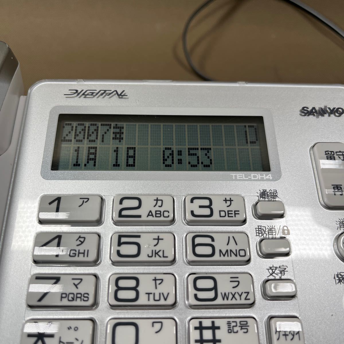 SANYO サンヨー デジタルコードレス留守番電話機 TEL-DH4 サンヨー 親機子機セット 動作品_画像3