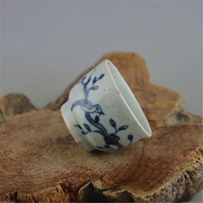 特売 清代 染付 手工 花鳥紋古磁盃 清 - www.bobbybays.com