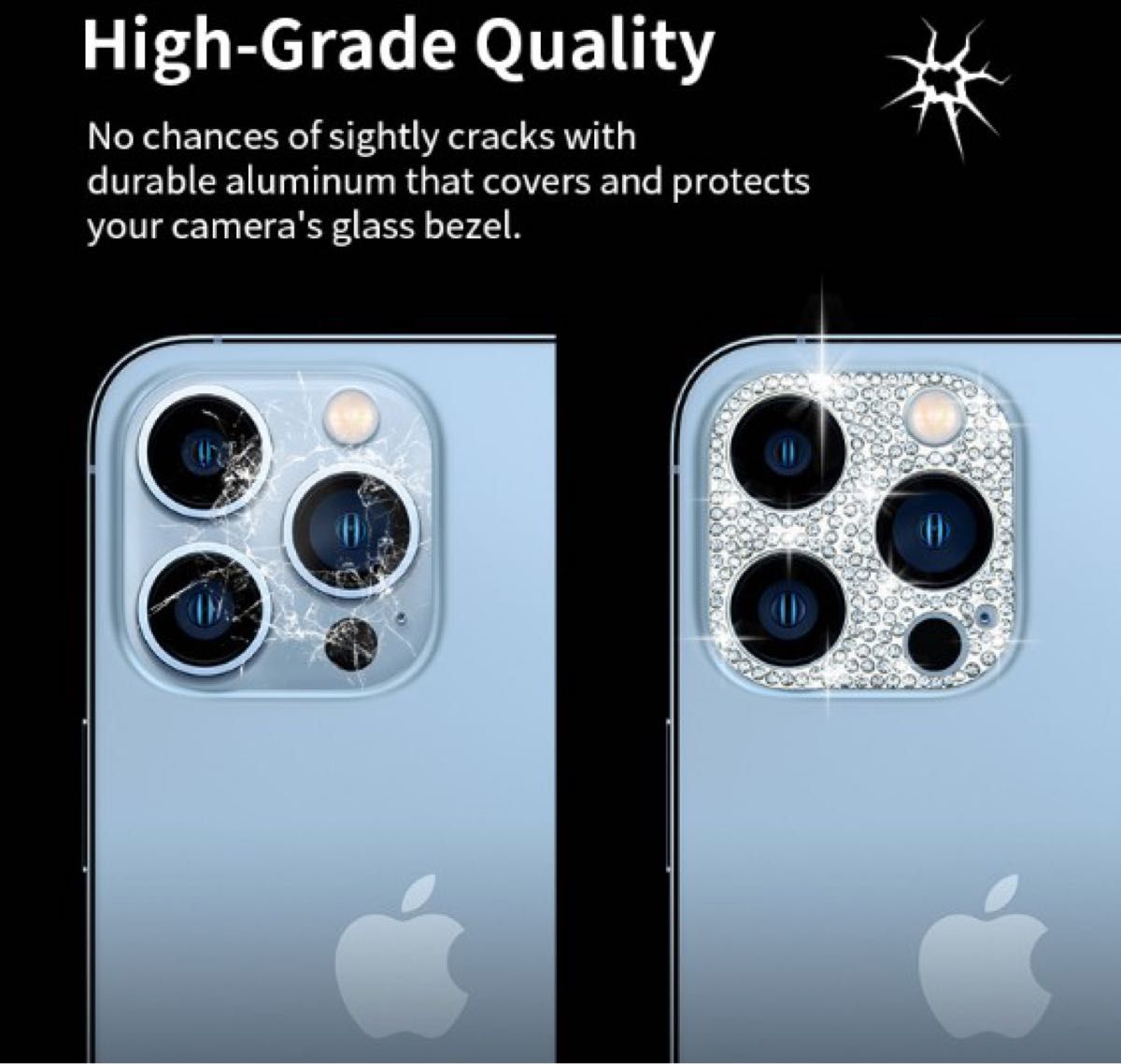 iPhone15Pro/ProMAX カメラ保護 レンズカバー　ローズゴールド