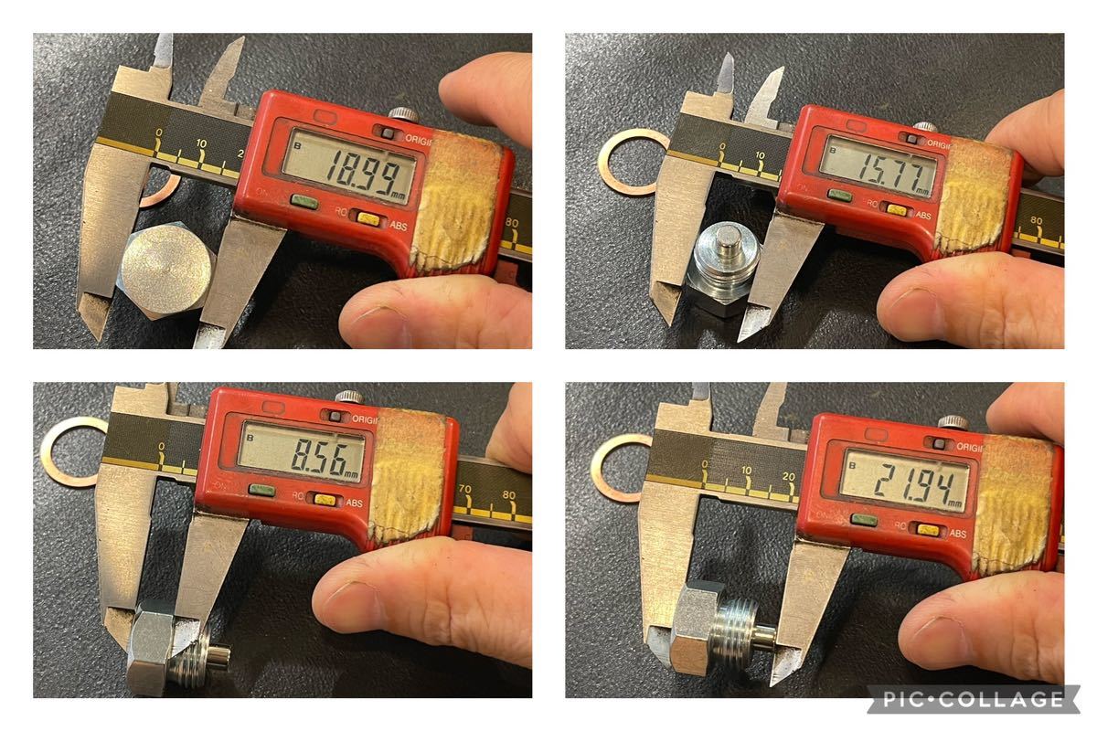 オイルタンク 必須 磁石付 ドレンボルト ワッシャー5枚付 704 706A ドレンプラグ マグネット 5/8-18 マグ マグプラグ 5/8 マグネティック_画像2