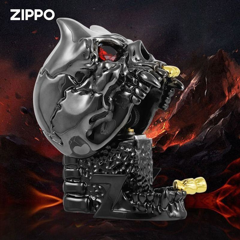 希少品　ゴーストライダー立体感 ライター ZIPPO 喫煙グッズ ジッポー オイルライター 重量感 真鍮製 新品_画像3