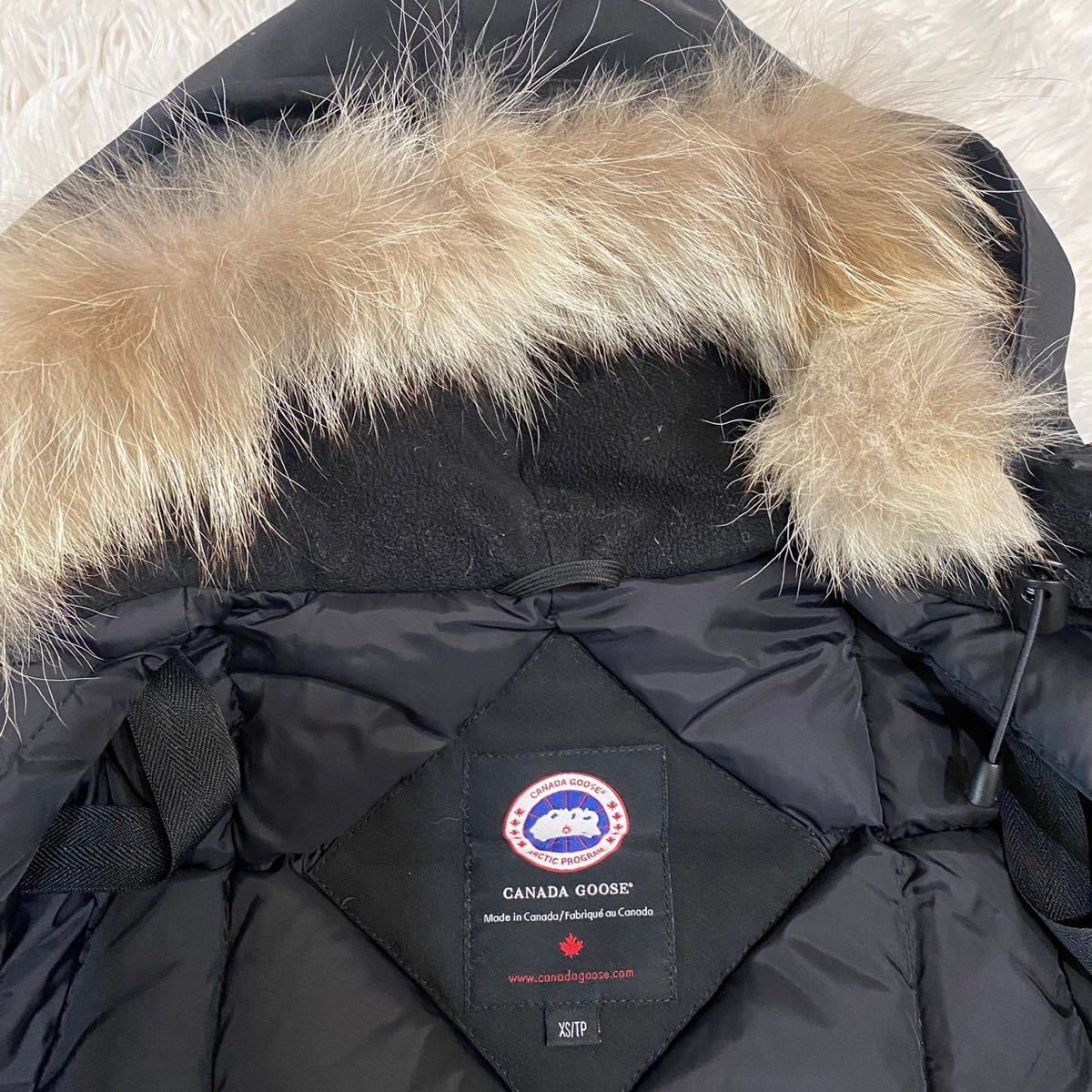 カナダグース　CANADA GOOSE ダウンコート　ファー　68F8490 XS レディース　黒　ブラック