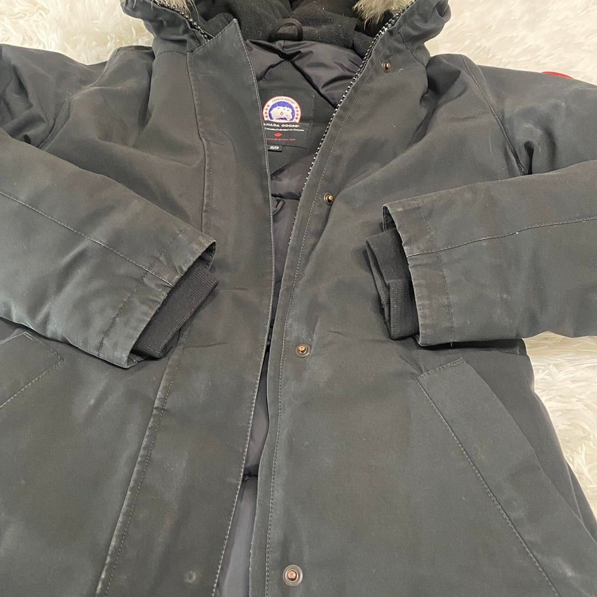 カナダグース　CANADA GOOSE ダウンコート　ファー　68F8490 XS レディース　黒　ブラック_画像9