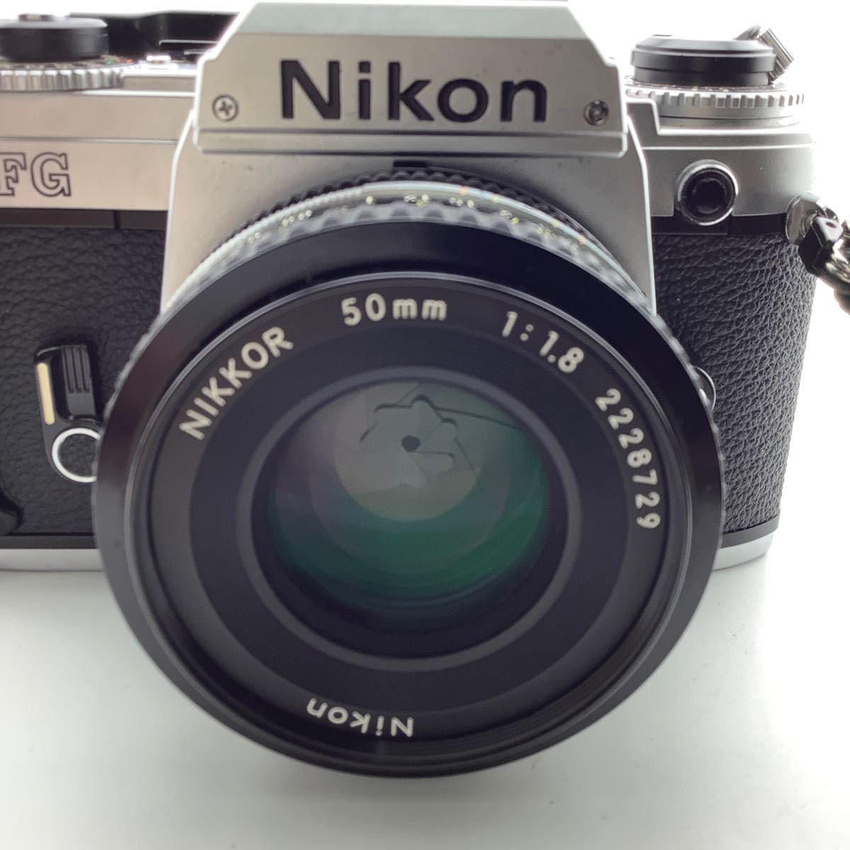 Nikon FG ニコン フィルムカメラ ボディ NIKKOR 50mm 1:1.8レンズセット【k2355-y77】_画像6