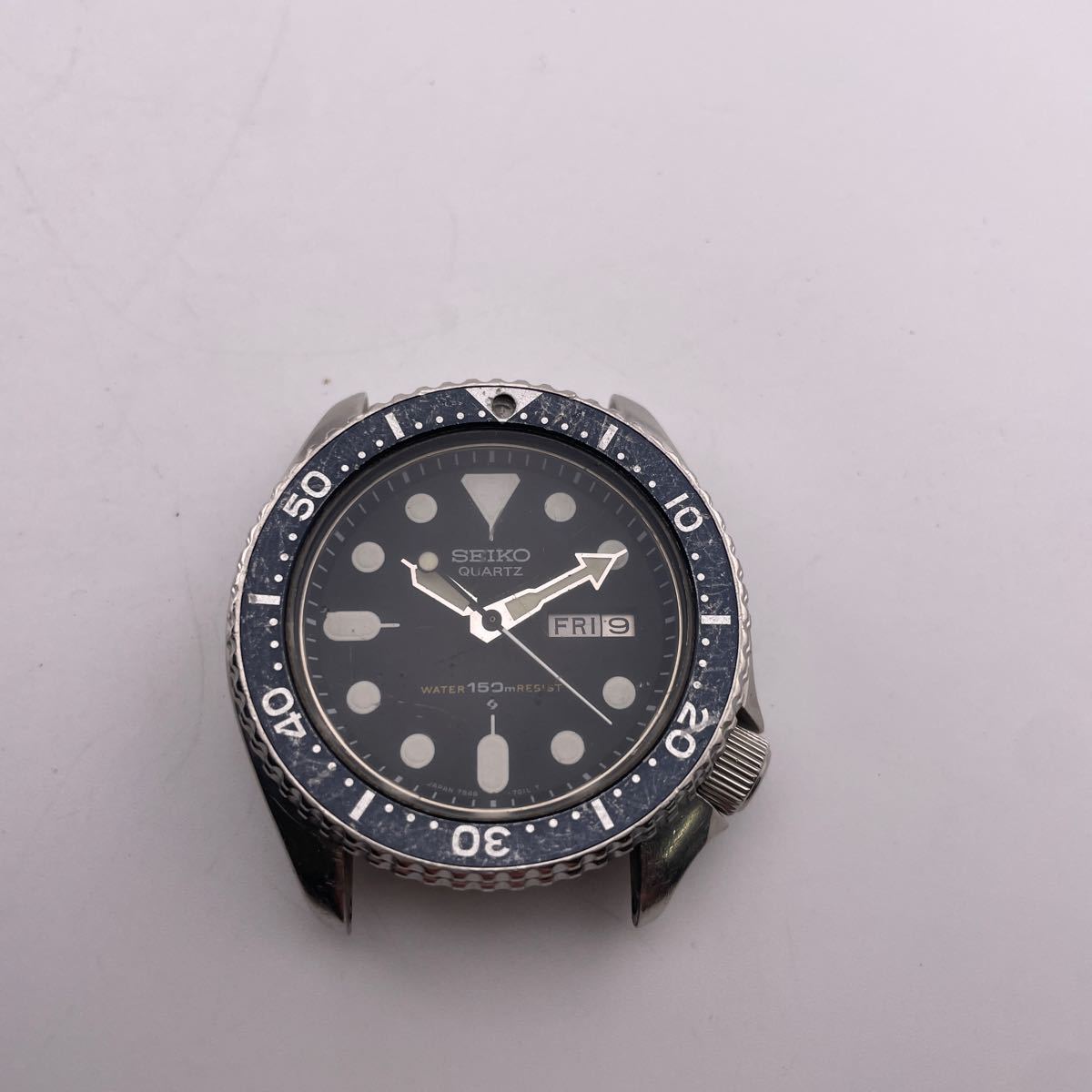 SEIKO セイコー 盤のみ メンズ 腕時計 クォーツ ダイバー 7548-7000 【a1215】_画像7