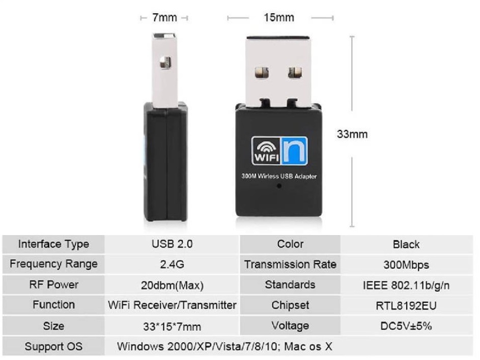 IEEE802.11n/g/b WiFi 無線LAN USB 子機 300Mbps アダプタ 超小型 Windows 7/8/8.1/10/11/Linux/Mac OS対応 ドライバCD付選べます♪_画像4
