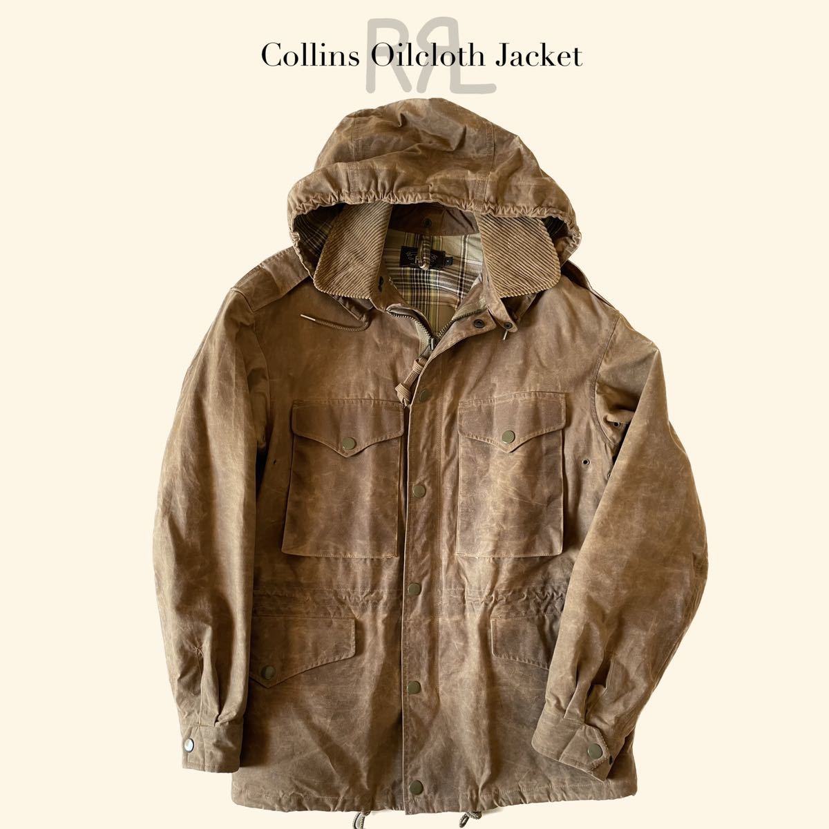 名作】RRL “Collins Oilcloth Jacket” M オイルクロス ワックス