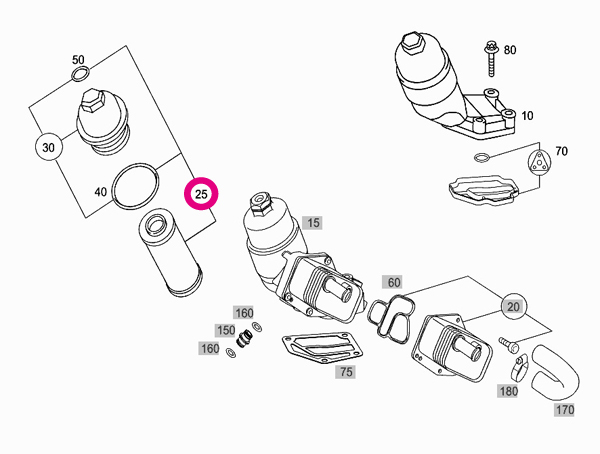 ベンツ Bクラス(W245) 245234用 オイルフィルター Mercedes-Benz メルセデス・ベンツ_画像2