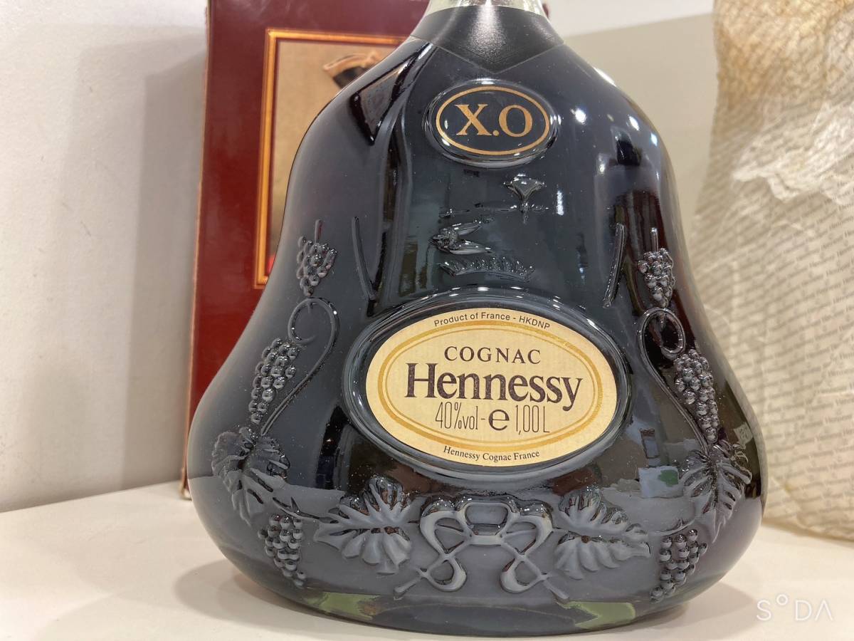 ◆ 【未開栓】古酒 Hennessy XO ヘネシーXO 金キャップ グリーン ボトル 箱付き ブランデー コニャック 40% 1000ml_画像5
