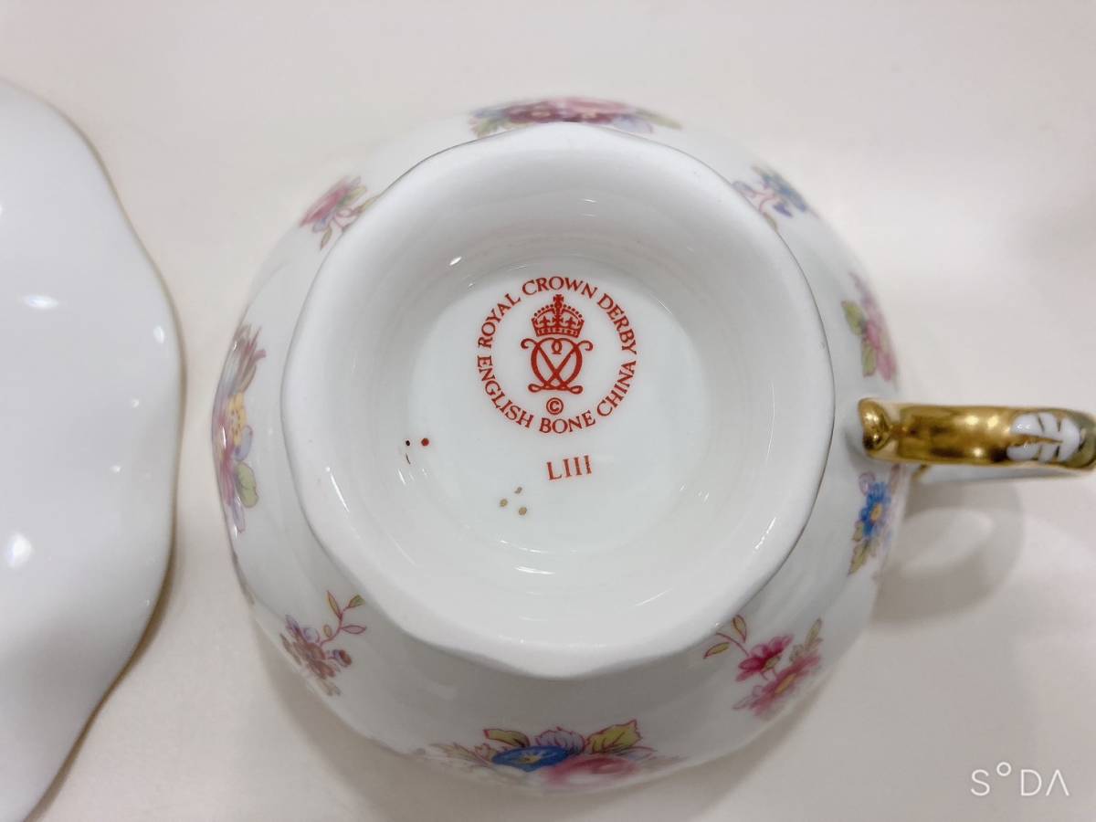 ◆【美品】Royal Crown Derby ロイヤルクラウンダービー ロイヤルアントワネット カップ＆ソーサー　イギリス 1客_画像5