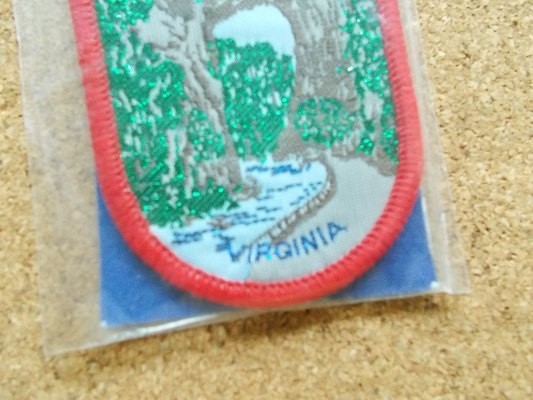 80s アメリカ Natural Bridge バージニア ナチュラルブリッジ 刺繍 ワッペン/ビンテージ スーベニア Voyager 旅行 観光 土産 USA カスタム_画像5
