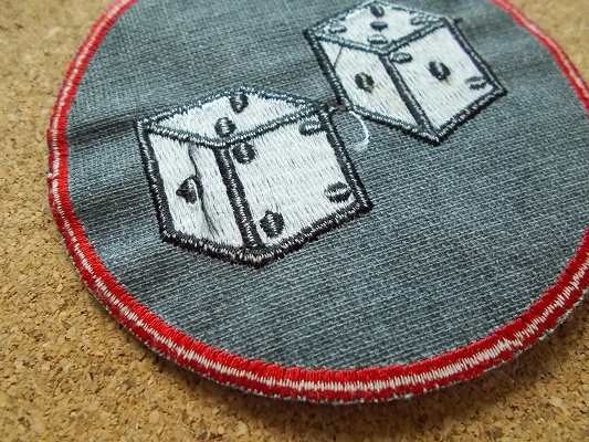 90s 米軍 エアフォース90TH FIGHTER SQ ダイス サイコロ パッチ刺繍ワッペンFightin' Eagle /嘉手納タイガーエンブ腕章ARMY部隊章_画像5