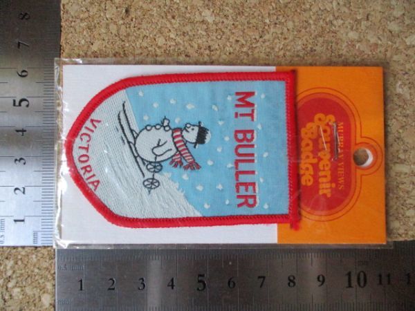 70s オーストラリアAUSTRALIAマウントブラースキー場MT BULLER VICTORIAワッペン/ビンテージ旅行パッチVINTAGスノーマン雪だるまPATCH D18_画像8