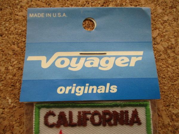70s カリフォルニア州CALIFORNIA Voyager刺繍ワッペン/クマくまアメリカ州旗Vintage観光ビンテージPATCHESスーベニア土産リパブリック熊 D3_画像4