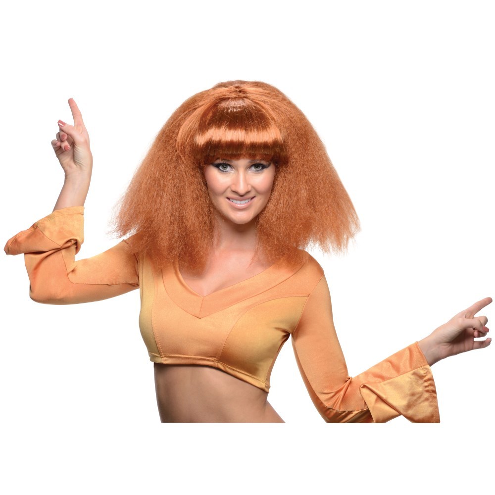 ブラウン　ミディアム　ウィッグ、かつら　大人用　GO DISCO BROWN WIG　コスプレ_画像1