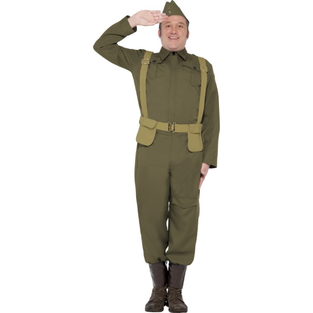 兵士　緑　衣装、コスチューム　陸軍　大人男性用　WW2 Home Guard Private　コスプレ