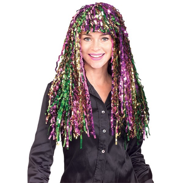 Mardi Gras парик, парик многоцветный женский костюмированная игра 