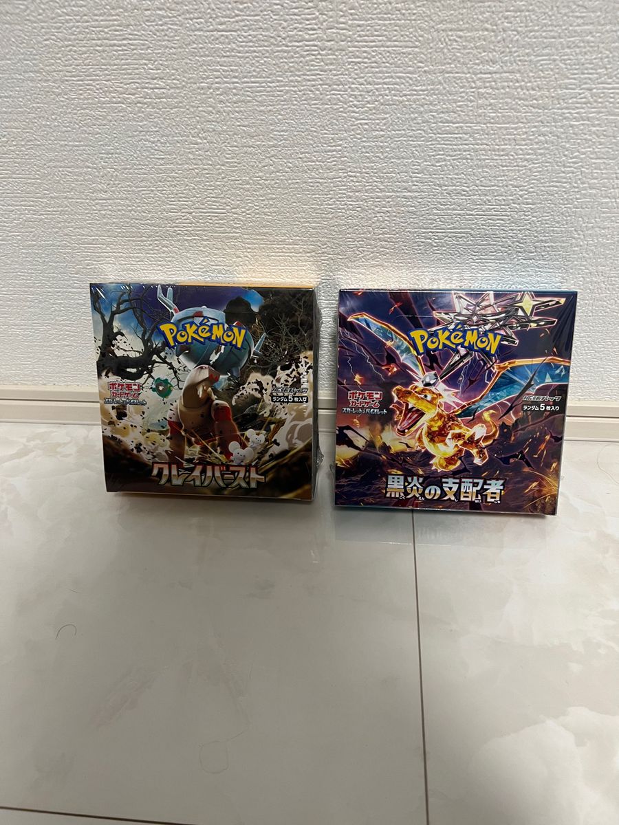 ポケモンカード クレイバースト 4boxシュリンク無し ぺりぺりあり-