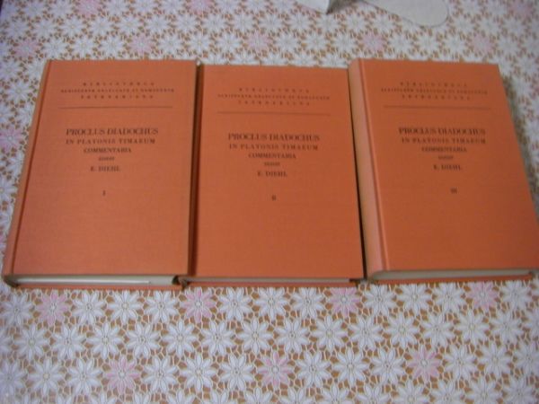 洋書 トイブナー古典叢書 Procli Diadochi In Platonis Timaevm commentaria 全3冊揃 プロクロス プラトン ティマイオス B11_画像1