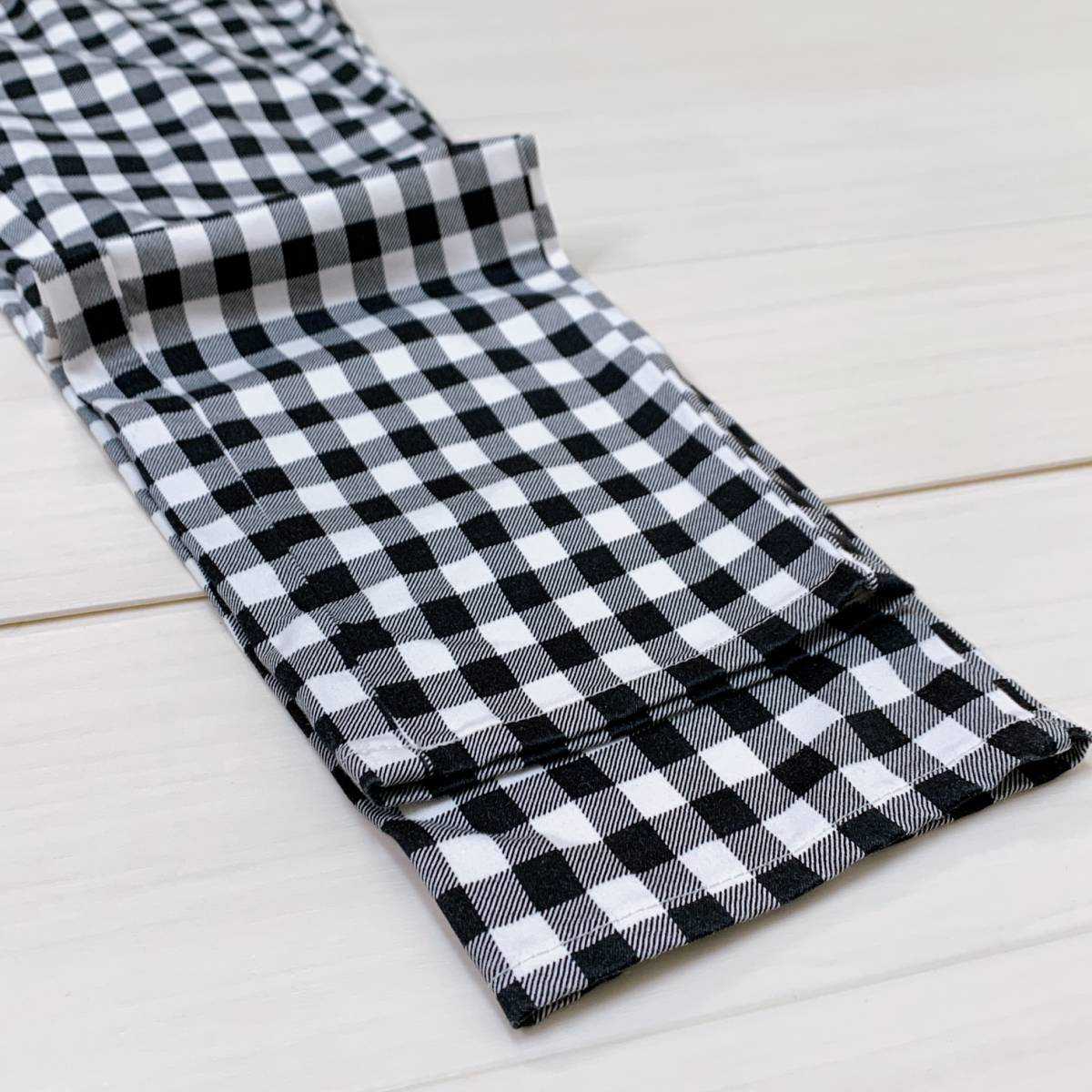 S1003 * beautiful goods *UNIQLO Uniqlo lady's strut pants popular S black check pattern on goods lovely elegant ga- Lee white himo have skinny 