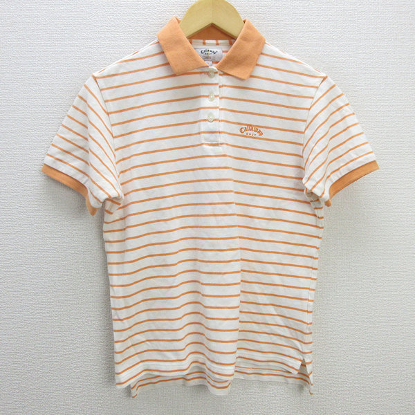 Z ■ Сделано в Японии ■ Callaway/Callaway Golf/Rown -рубашка Polo [l] Orange/Ladies/33 [Используется]