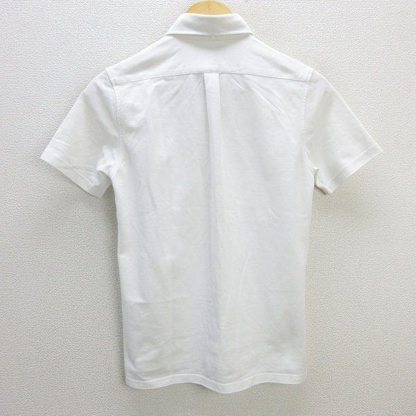 y■日本製■フレッドペリー/FRED PERRY ボタンダウン 半袖ポロシャツ■白【メンズS】MENS/115【中古】_画像3