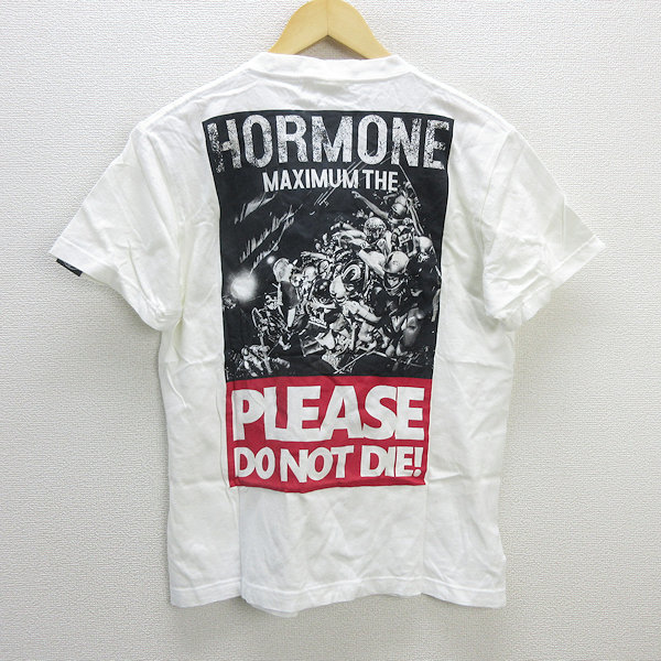 y■マキシマム ザ ホルモン/MAXIMUM THE HORMONE 人間エンピTシャツ■白【メンズM】MENS/亮/113【中古】_画像2