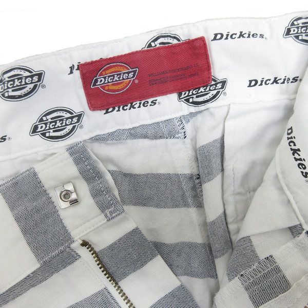 z# Dickies /Dickies брюки из твила шорты / окантовка [S] пепел белый /MENS/12[ б/у ]#