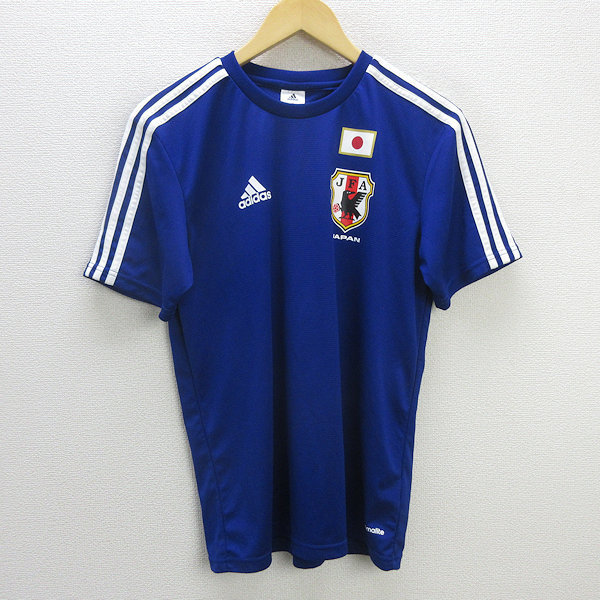 z■アディダス製■サッカー日本代表 ホームレプリカTシャツ/21番 酒井宏樹【M】青/men's/53【中古】■_画像1