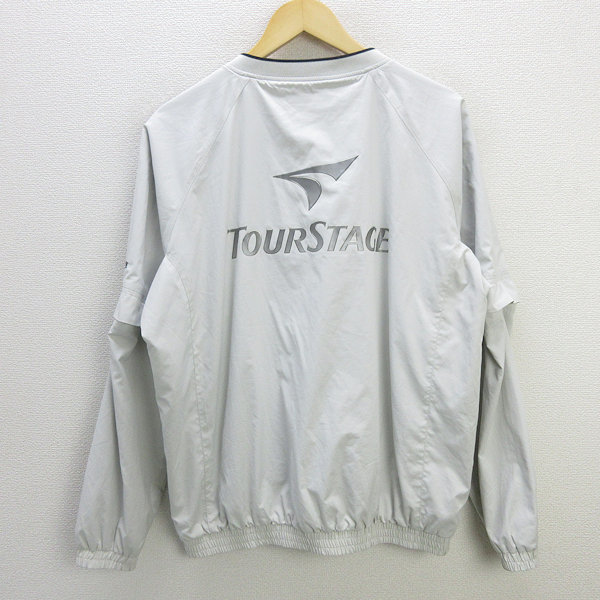 z■ツアーステージ/TOURSTAGE ２wayプルオーバージャケット【L】薄灰系/men's/7【中古】■_画像3