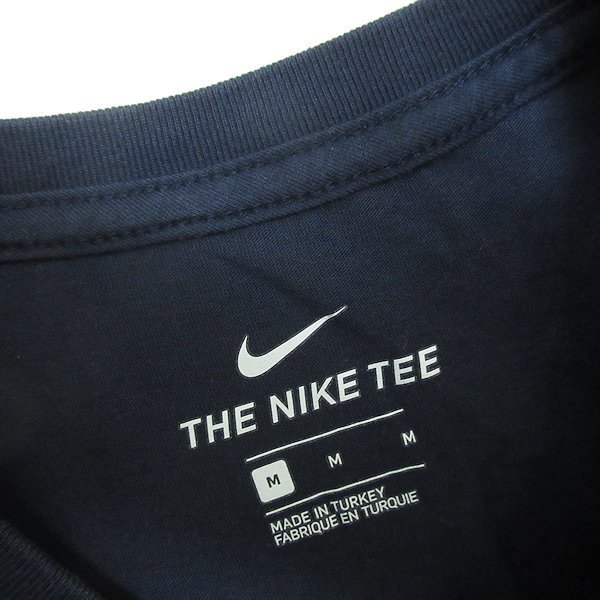 z■ナイキ/NIKE ロゴプリントTシャツ/BV1502【M】紺/men's/165【中古】■_画像2