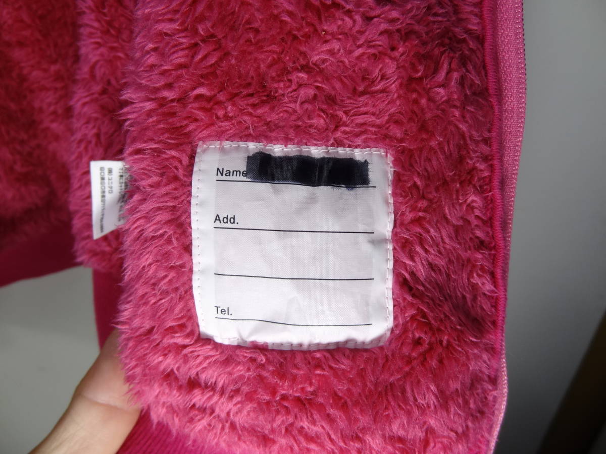 全国送料無料 ユニクロ UNIQLO 子供服キッズ女の子 ピンク色 裏ボア付き 極暖 フルジップアップパーカー 110