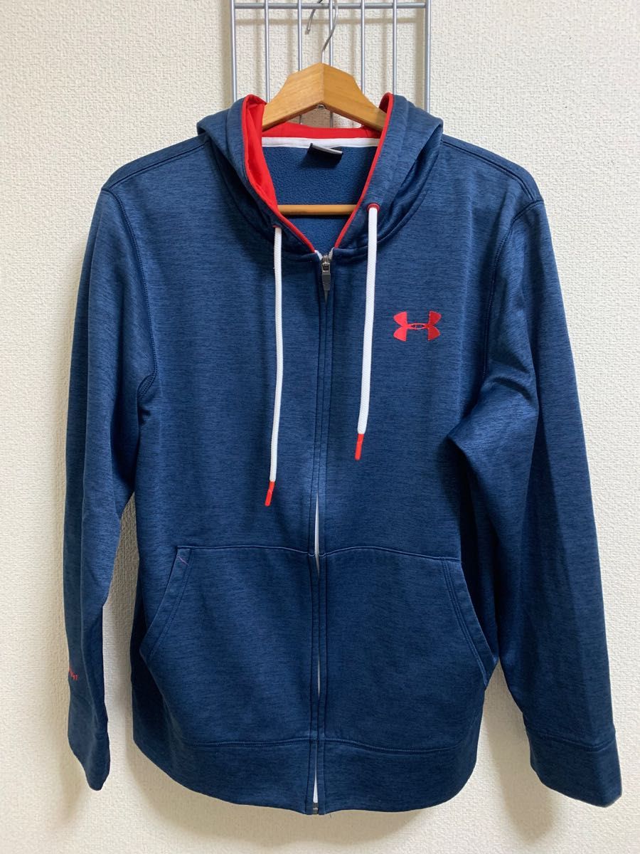 ［UNDER ARMOUR］アンダーアーマー ジップアップ パーカー　ネイビー系　SM Y1778