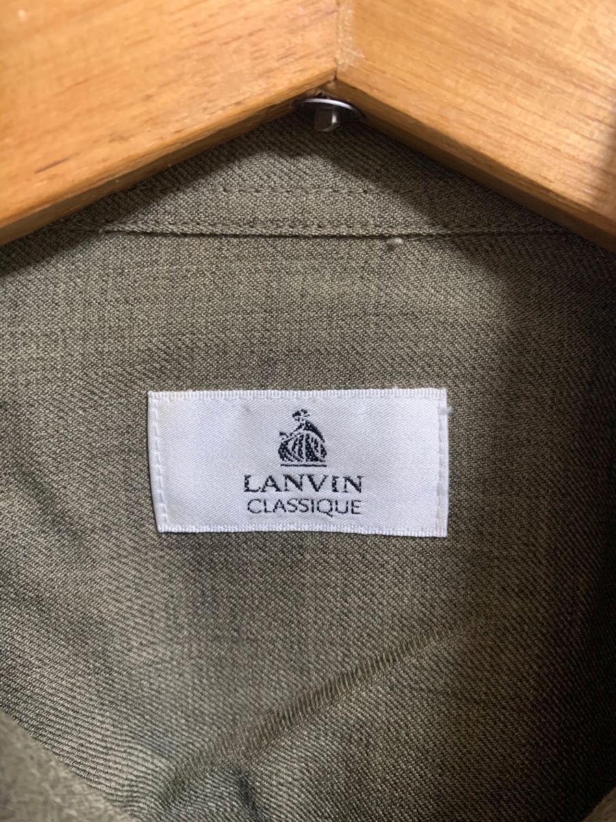 ［LANVIN］ランバン　長袖シャツ 毛100% Y1795