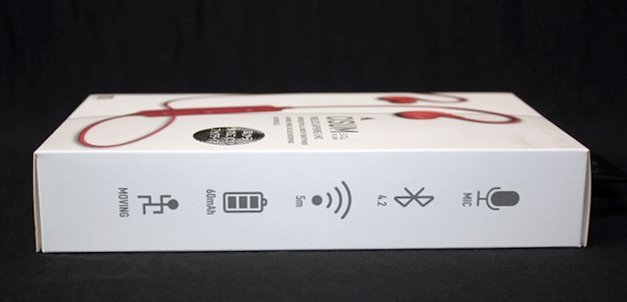 未使用 ALPEX ワイヤレスイヤホン Bluetooth BTE-A2000 レッド マイク付きリモコン 通話可能 イヤーフックタイプ_画像5