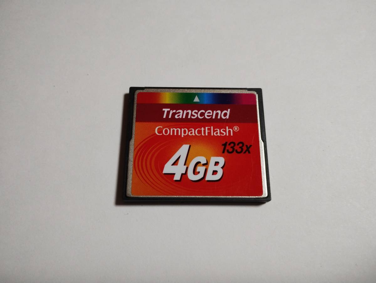 4GB　Transcend　CFカード　フォーマット済み　コンパクトフラッシュ　メモリーカード_画像1