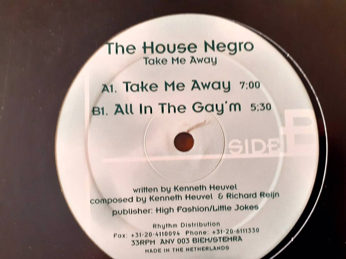 The House Negro　 Take Me Away　オランダ盤 12” シングルレコード _画像1